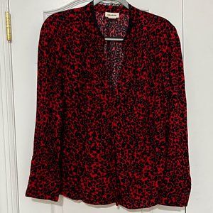 Zadig Leopard Print Blouse  Size M